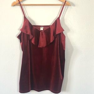 Old Navy Red Velvet Top Size L